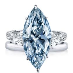 Italo Blue Topaz Ring Marquise Cut Engagement Rings Sets