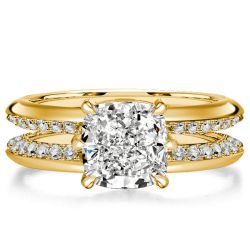 Italo Knife-Edge Cushion Cut Engagement Ring Nora Ring