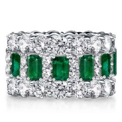 Italo Emerald Green Stackable Band Set For Women