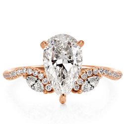 Rose Gold Pear Ring