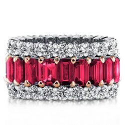 Garnet Wedding Band