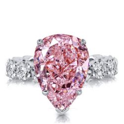 Pink Sapphire Pear Cut Engagement Ring Affordable Promise Ring
