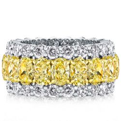 Italo Eternity Wedding Band Yellow Sapphire Anniversary Band