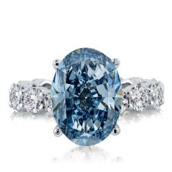 Italo Oval Cut Blue Topaz Engagement Ring Promise Ring