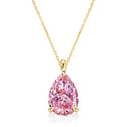 Italo Classic Pink Pendant Necklace Pink Sapphire Necklace