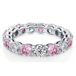 Italo Pink Wedding Band For Women Classic Pink Band Ring