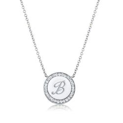 Circle Engraved Initial Personalized Neckalce For Women