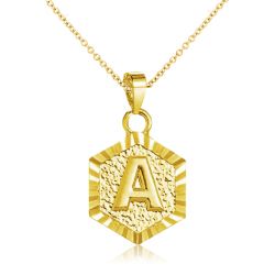 Engraved Initial Pendant Necklace Personalized Necklace For Women