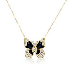 Italo Dancing Butterfly Pendant Necklace For Women