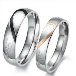 Two Tone Couple Rings