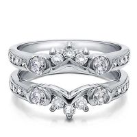 White sapphire ring guard sale