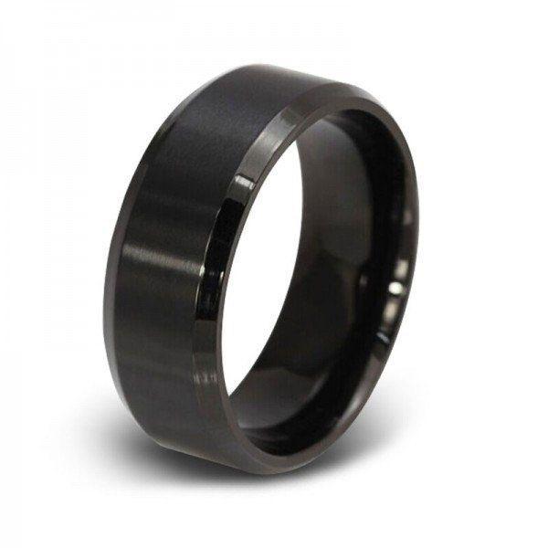 Italo Classic Black Titanium Steel Men's Wedding Band от Italojewerly WW