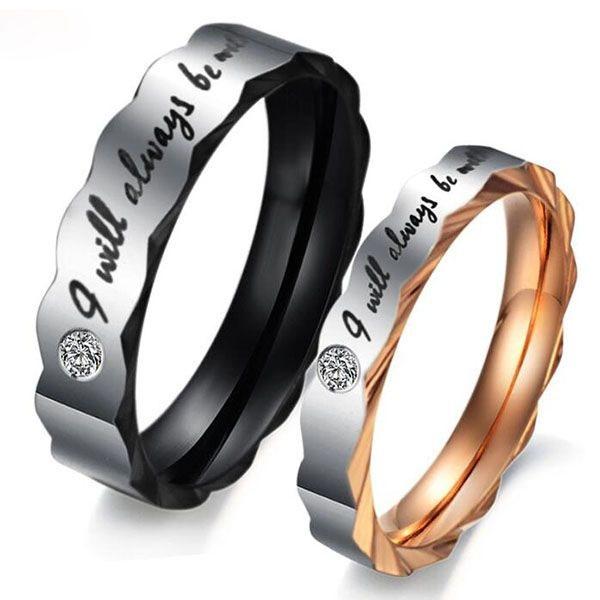 Two Tone Interwine Titanium Steel Couple Rings от Italojewerly WW