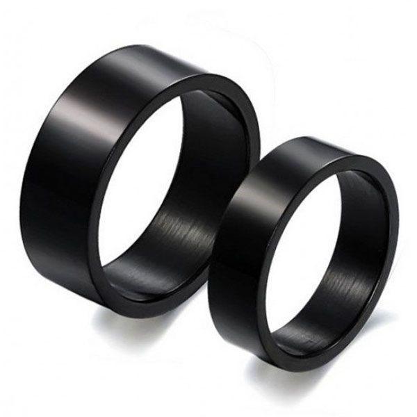 Italo Black Style Titanium Steel Couple Rings от Italojewerly WW