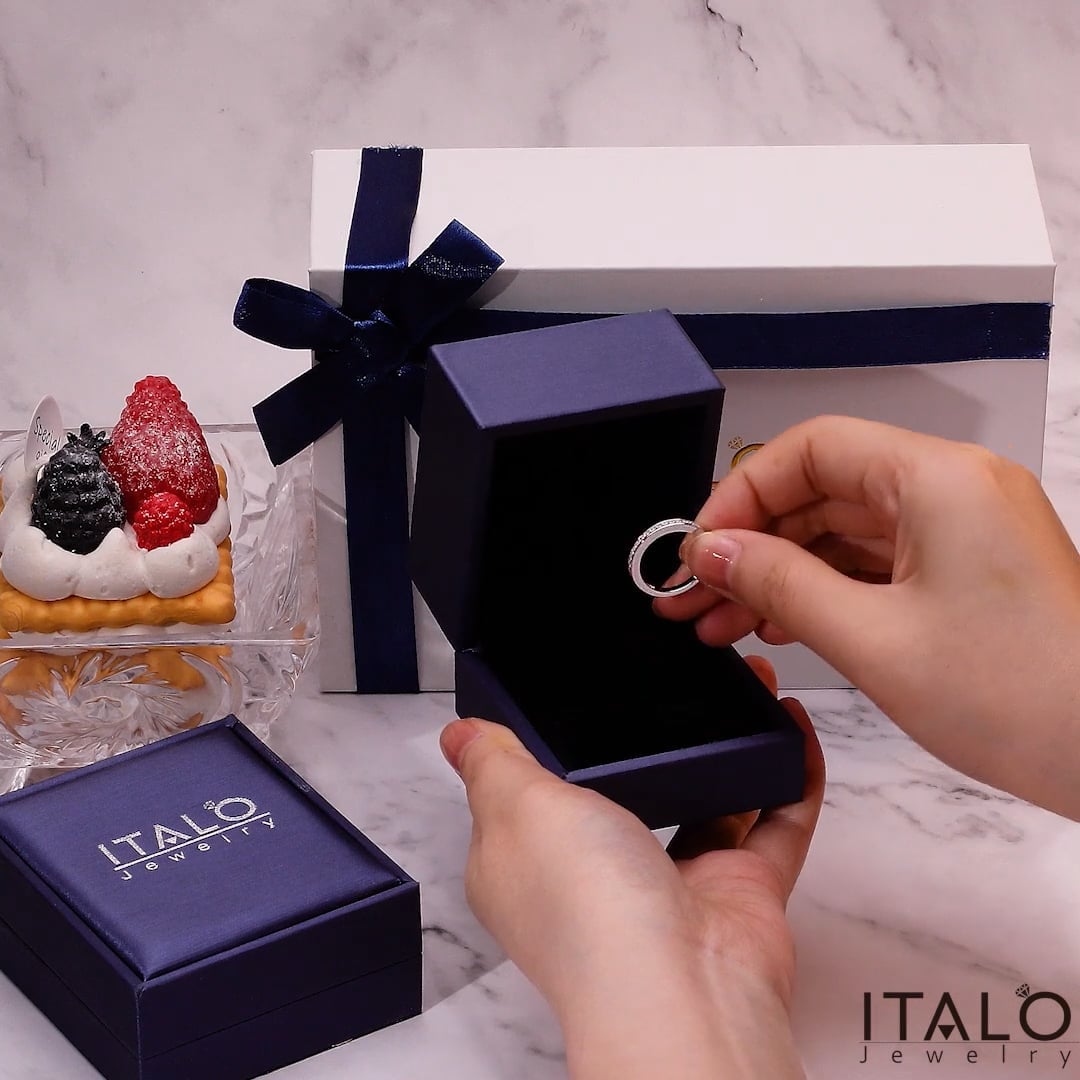 Round Cut Channel Set Half Eternity Wedding Band For Women