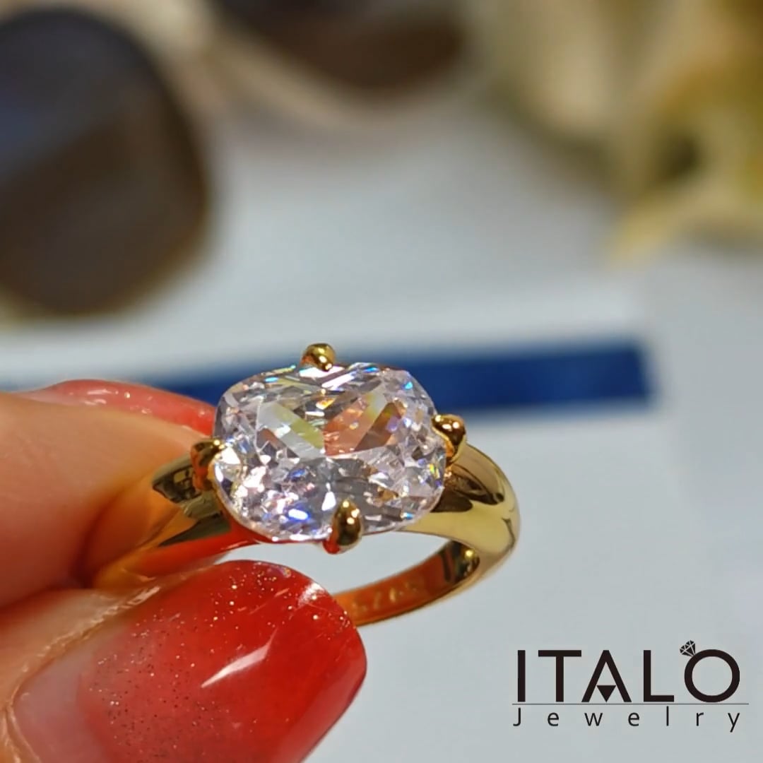 Italo East West Cushion Cut Engagement Rings Promise Ring