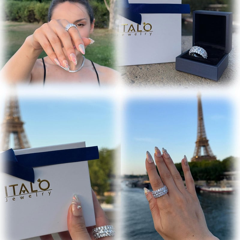 Italo Eternity Cushion Cut Wedding Band Eternity Band For Women