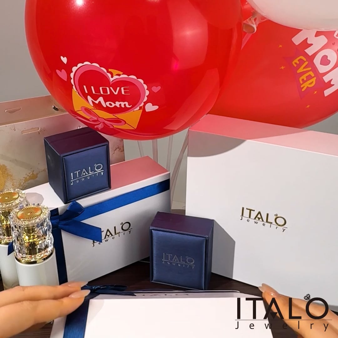 Italo Golden Triple Row Cushion Cut Hoop Earrings For Women
