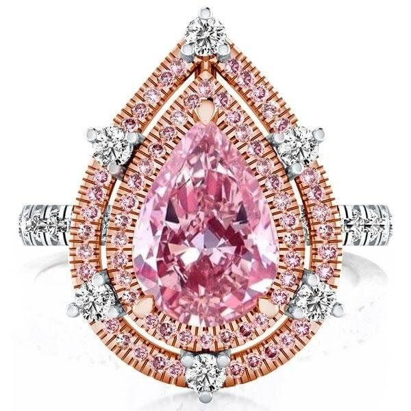 Pink Sapphire Engagement Ring