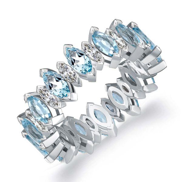 Aquamarine Wedding Band: A Radiant Symbol of Tranquility and Timeless Love