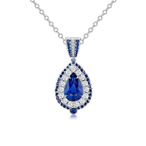 Blue Sapphire Pendant Necklace