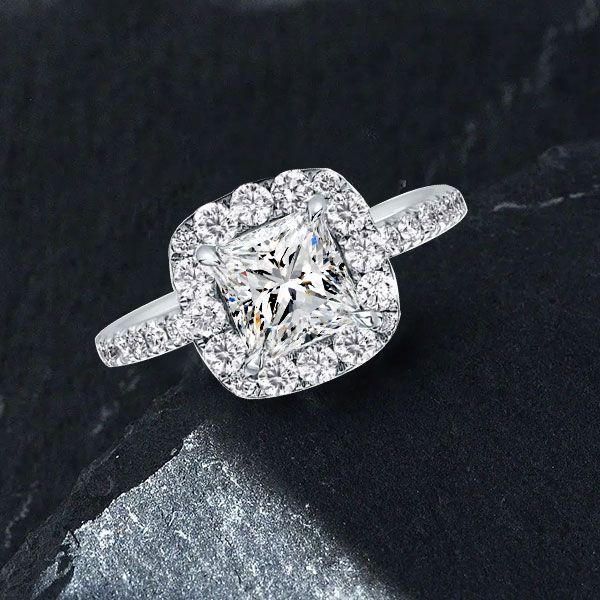 Halo Princess Cut Engagement Rings: A Symbol of Elegance and Love