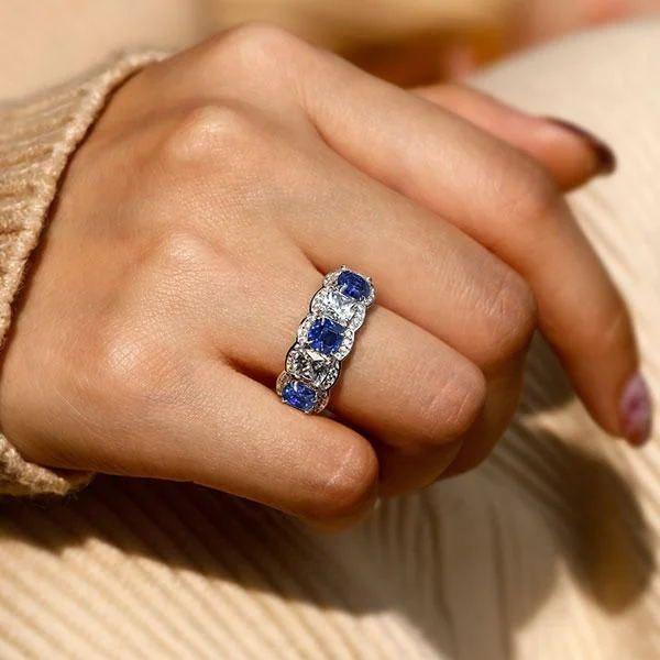 Blue Wedding Band For Women: Symbolizing Trust and Eternal Love