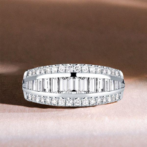 Vintage Baguette Wedding Band