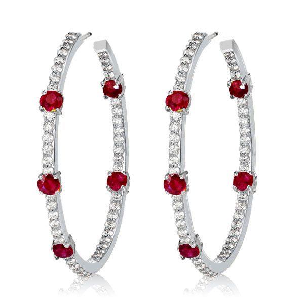Ruby Sapphire Hoop Earrings: The Dazzling Blend of Elegance and Style