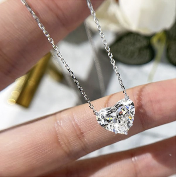Moissanite Heart Necklace: A Meaningful Piece Made to Shine