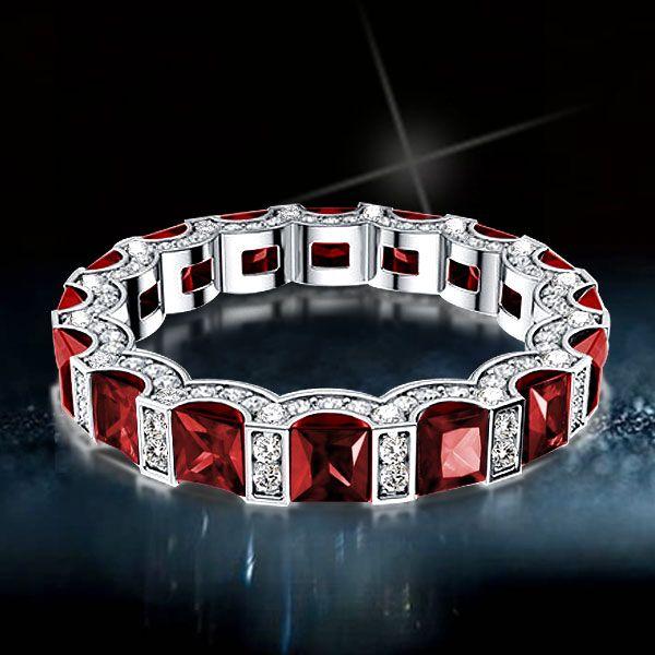 Quality Garnet Wedding Ring or Engagement Ring On Italojewelry
