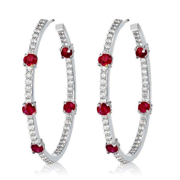 Ruby Sapphire Hoop Earrings: The Dazzling Blend of Elegance and Style