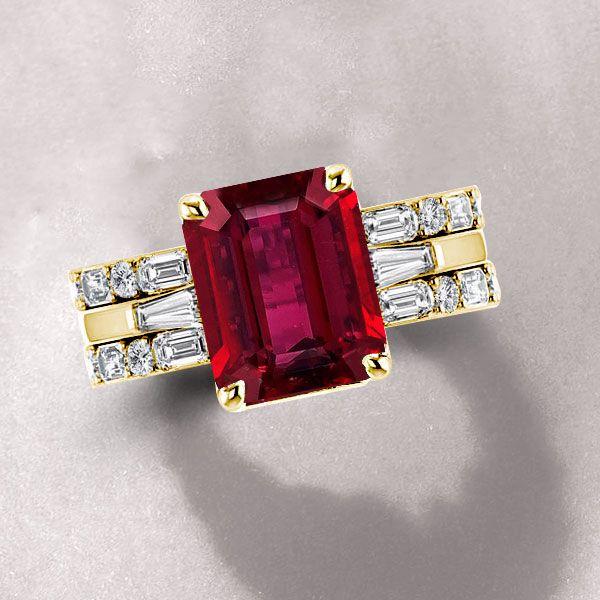 Emerald Cut Ruby Ring: A Gem of Elegance and Meaning