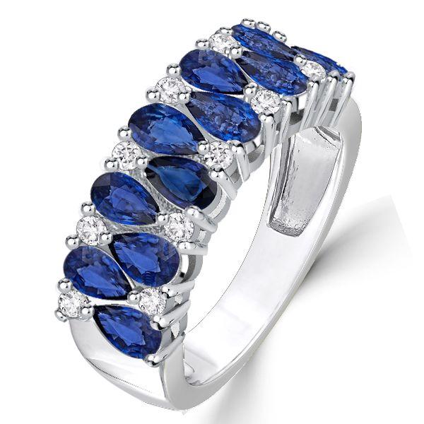 Blue Half Eternity Wedding Band: A Symbol of Enduring Love