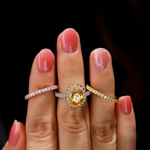 Yellow Topaz Engagement Ring Set - A Timeless Symbol of Love