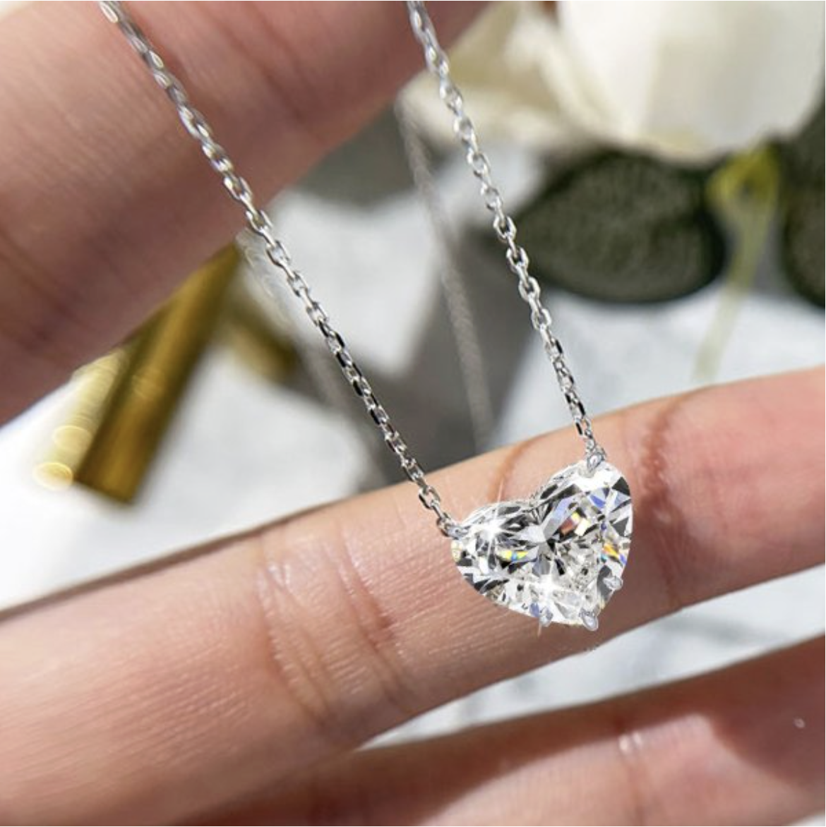 Moissanite Heart Necklace: A Meaningful Piece Made to Shine