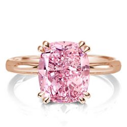 Italo Rose Gold Cushion Cut Pink Sapphire Engagement Ring