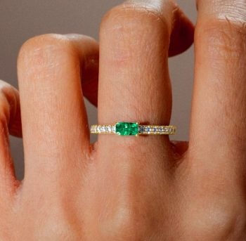East West Emerald Cut Ring: A Refined Choice for Modern Elegance