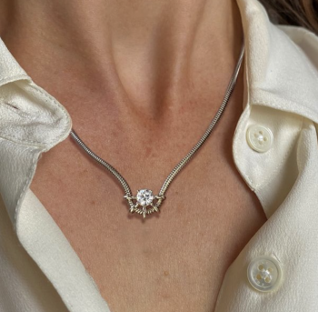How Can a Tennis Chain Necklace Be Styled with Engagement Rings for Women?