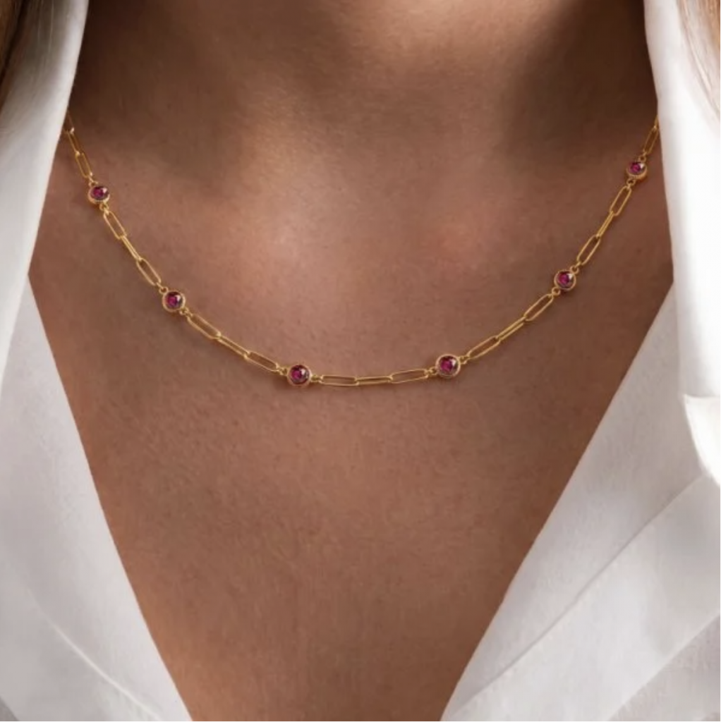 Ruby Necklace Tennis Necklace